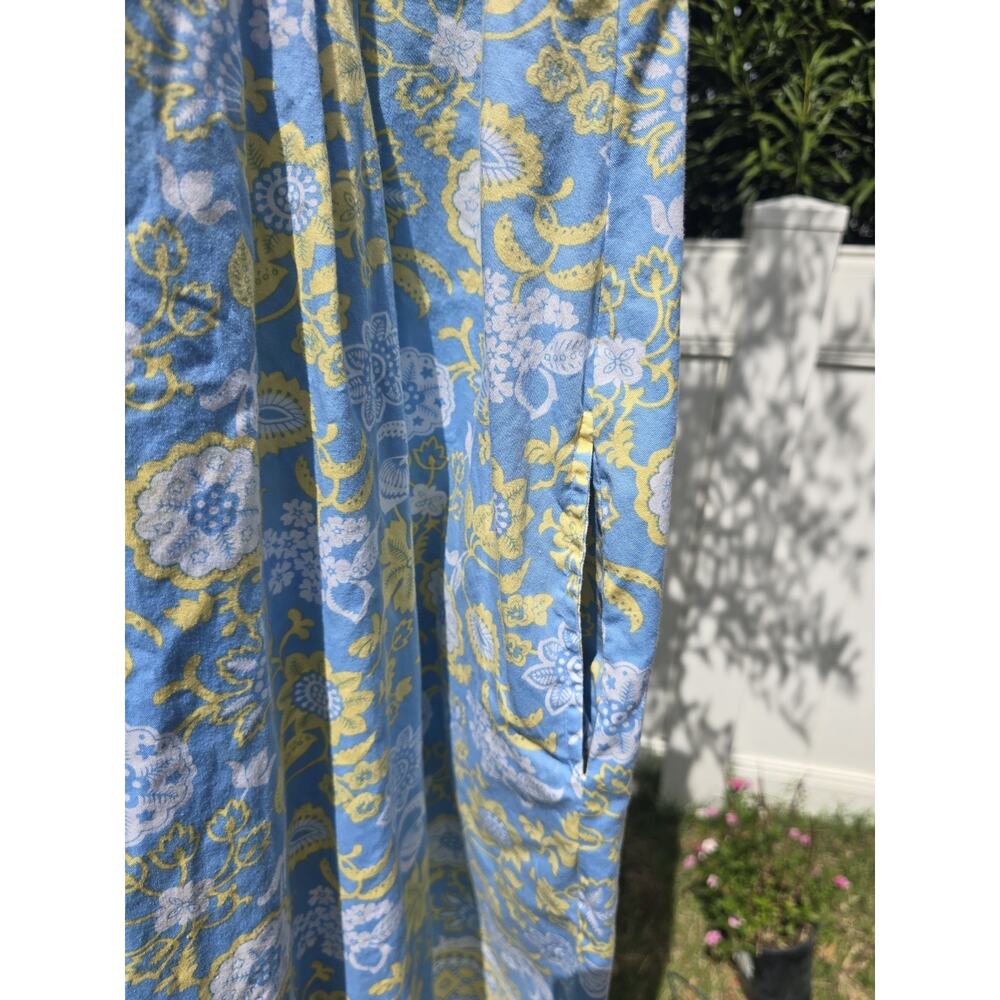 Lanz Of Salzburg 2X Blue Floral Sleeveless cottage core summer dress 100% cotton - Picture 10 of 10